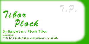 tibor ploch business card